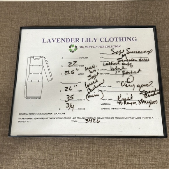 Soft Surroundings Sweater Dress Women's M Blue Slouchy Pocket  Touch of Cashmere - Picture 5 of 12